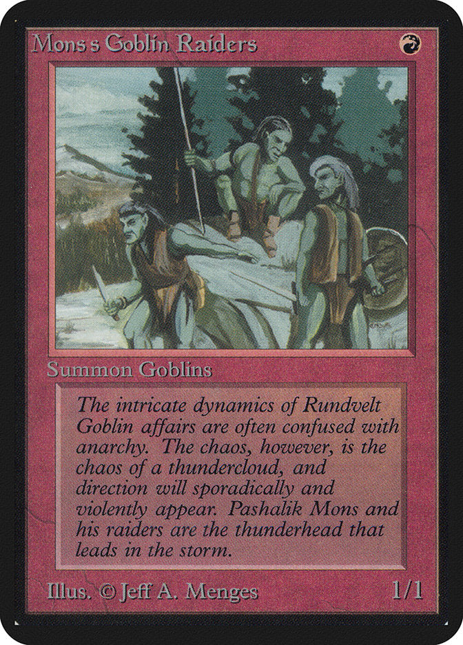 Mons's Goblin Raiders [Alpha Edition] MTG Single Magic: The Gathering    | Red Claw Gaming