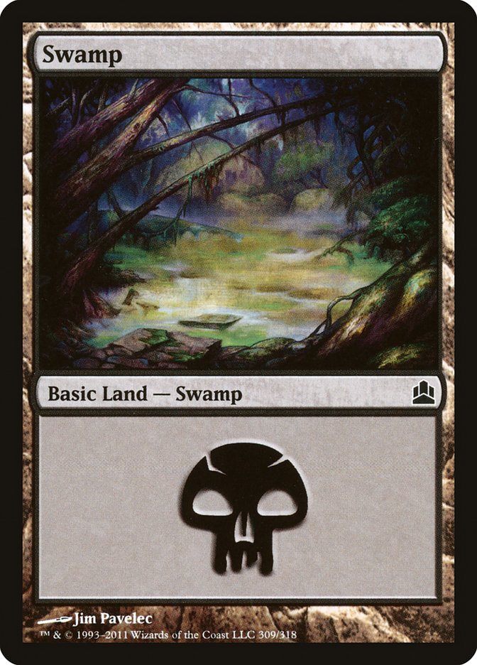 Swamp (309) [Commander 2011] MTG Single Magic: The Gathering    | Red Claw Gaming