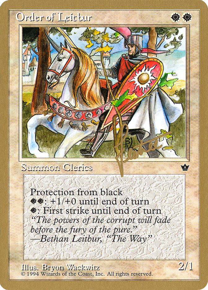 Order of Leitbur (Male) (Bertrand Lestree) [Pro Tour Collector Set] MTG Single Magic: The Gathering    | Red Claw Gaming