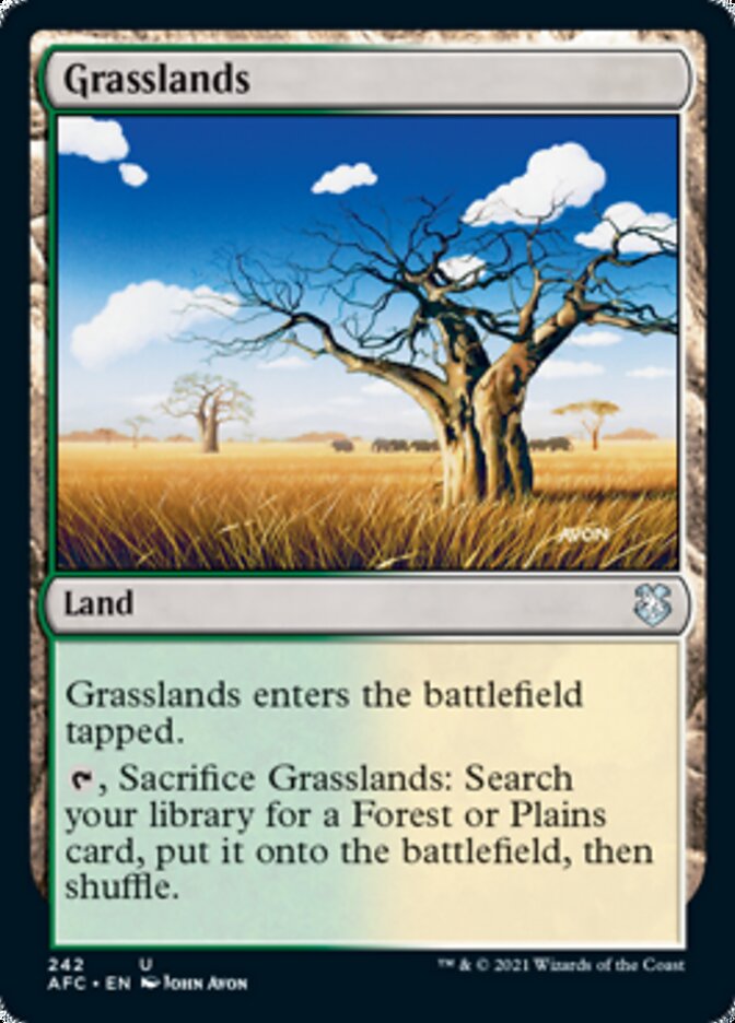 Grasslands [Dungeons & Dragons: Adventures in the Forgotten Realms Commander] MTG Single Magic: The Gathering    | Red Claw Gaming