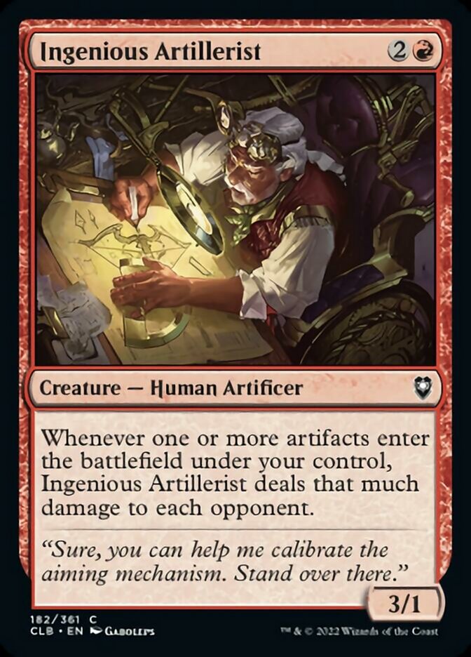 Ingenious Artillerist [Commander Legends: Battle for Baldur's Gate] MTG Single Magic: The Gathering    | Red Claw Gaming