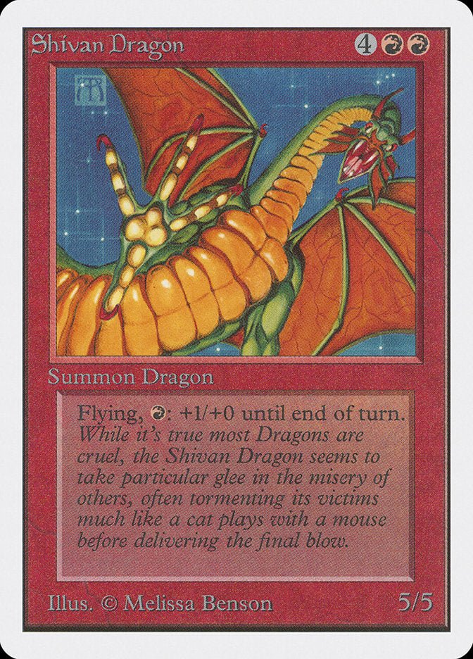 Shivan Dragon [Unlimited Edition] MTG Single Magic: The Gathering    | Red Claw Gaming