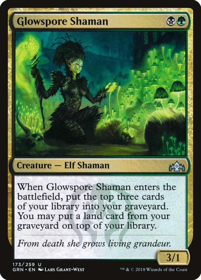 Glowspore Shaman [Guilds of Ravnica] MTG Single Magic: The Gathering    | Red Claw Gaming