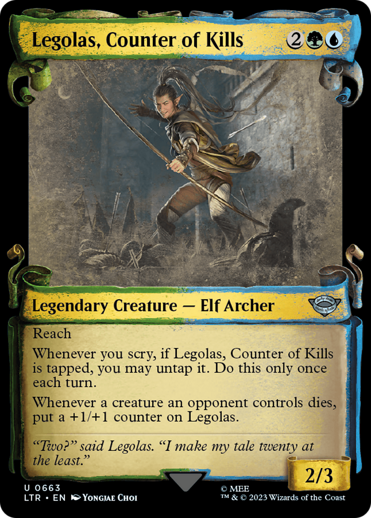 Legolas, Counter of Kills [The Lord of the Rings: Tales of Middle-Earth Showcase Scrolls] MTG Single Magic: The Gathering    | Red Claw Gaming