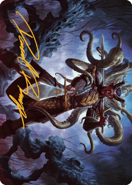 Zevlor, Elturel Exile Art Card (42) (Gold-Stamped Signature) [Commander Legends: Battle for Baldur's Gate Art Series] MTG Single Magic: The Gathering    | Red Claw Gaming