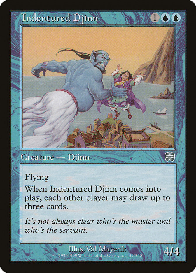 Indentured Djinn [Mercadian Masques] MTG Single Magic: The Gathering    | Red Claw Gaming