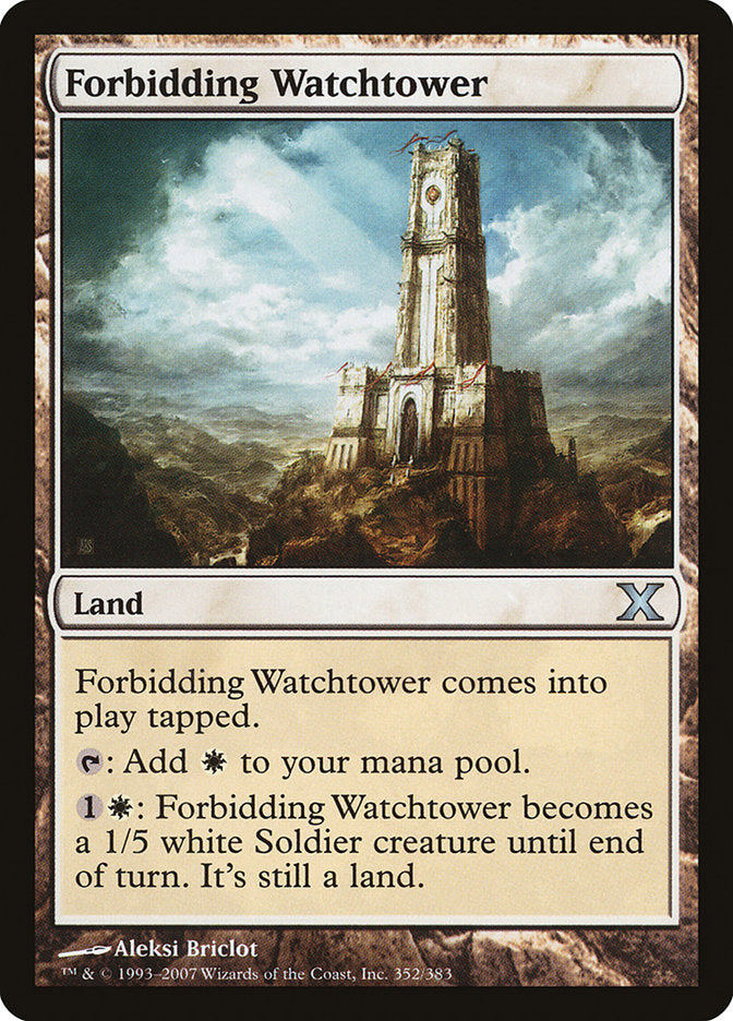Forbidding Watchtower [Tenth Edition] MTG Single Magic: The Gathering    | Red Claw Gaming