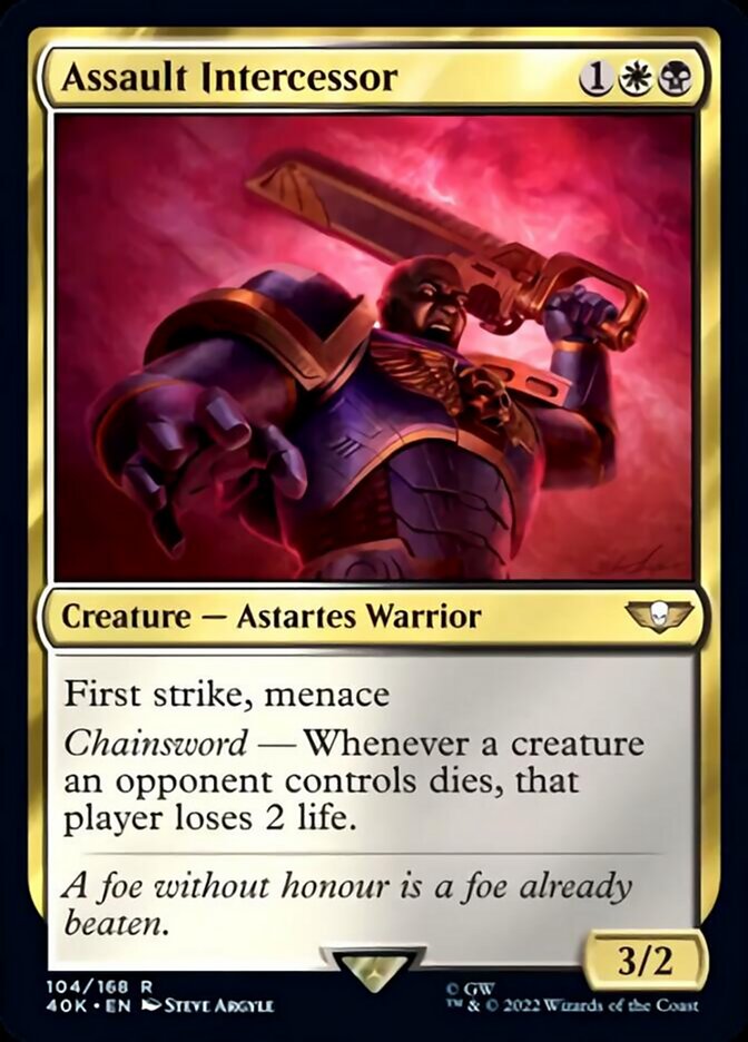Assault Intercessor (Surge Foil) [Warhammer 40,000] MTG Single Magic: The Gathering    | Red Claw Gaming
