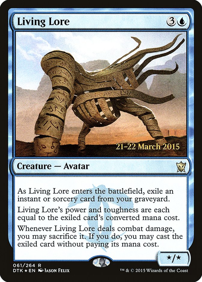 Living Lore [Dragons of Tarkir Prerelease Promos] MTG Single Magic: The Gathering    | Red Claw Gaming