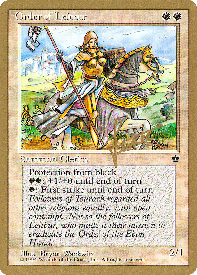 Order of Leitbur (Female) (Bertrand Lestree) [Pro Tour Collector Set] MTG Single Magic: The Gathering    | Red Claw Gaming