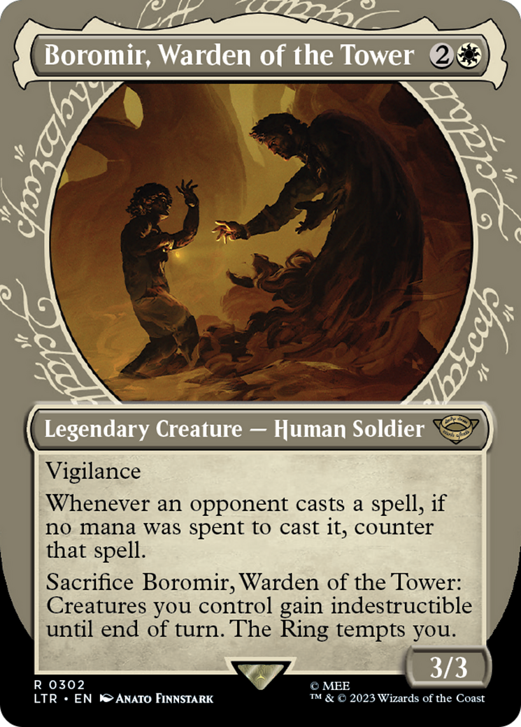 Boromir, Warden of the Tower (Showcase Ring Frame) [The Lord of the Rings: Tales of Middle-Earth] MTG Single Magic: The Gathering    | Red Claw Gaming