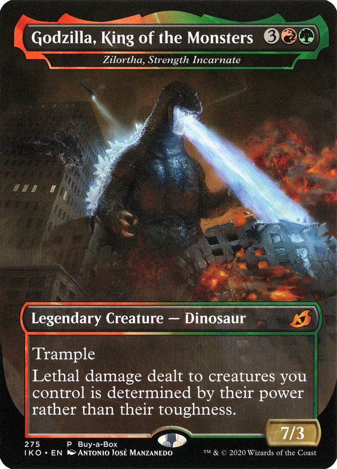 Zilortha, Strength Incarnate - Godzilla, King of the Monsters (Buy-A-Box) [Ikoria: Lair of Behemoths Promos] MTG Single Magic: The Gathering    | Red Claw Gaming
