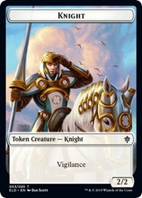 Knight // Food (15) Double-Sided Token [Throne of Eldraine Tokens] MTG Single Magic: The Gathering    | Red Claw Gaming