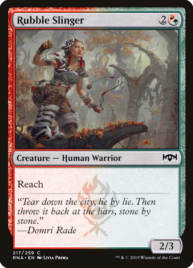 Rubble Slinger [Ravnica Allegiance] MTG Single Magic: The Gathering    | Red Claw Gaming