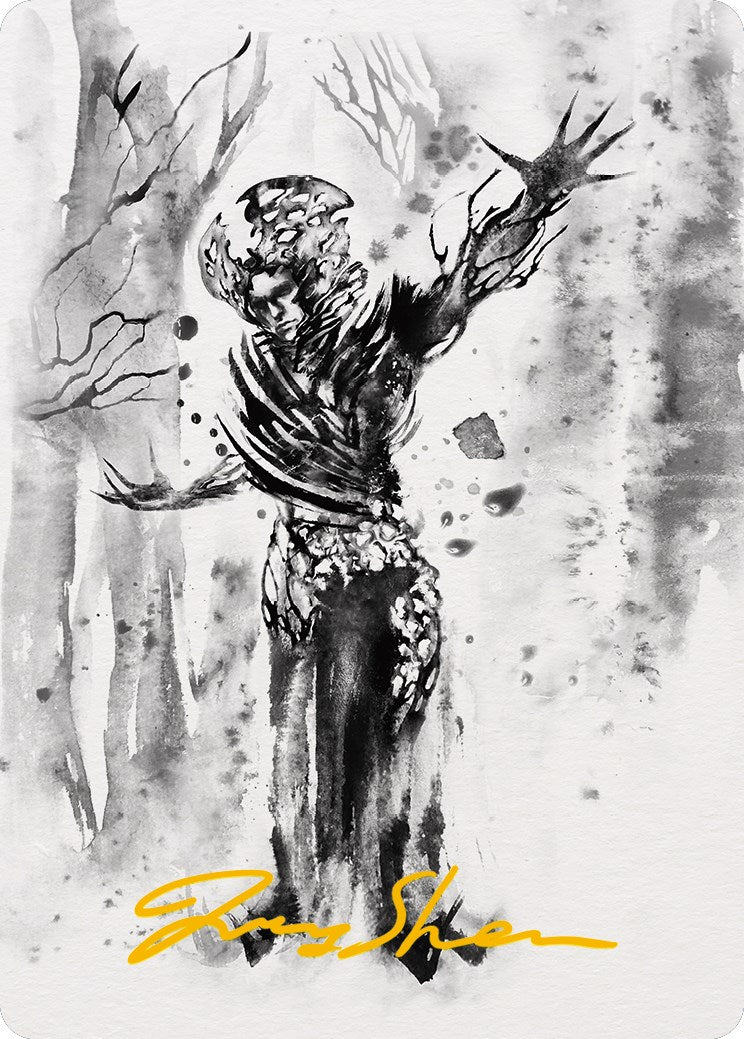 Rustvine Cultivator Art Card (Gold-Stamped Signature) [Phyrexia: All Will Be One Art Series] MTG Single Magic: The Gathering    | Red Claw Gaming