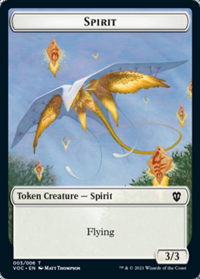 Spirit (003) // Thopter Double-Sided Token [Innistrad: Crimson Vow Commander Tokens] MTG Single Magic: The Gathering    | Red Claw Gaming