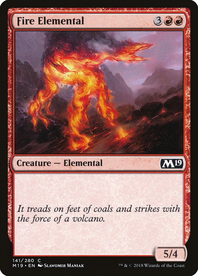 Fire Elemental [Core Set 2019] MTG Single Magic: The Gathering    | Red Claw Gaming