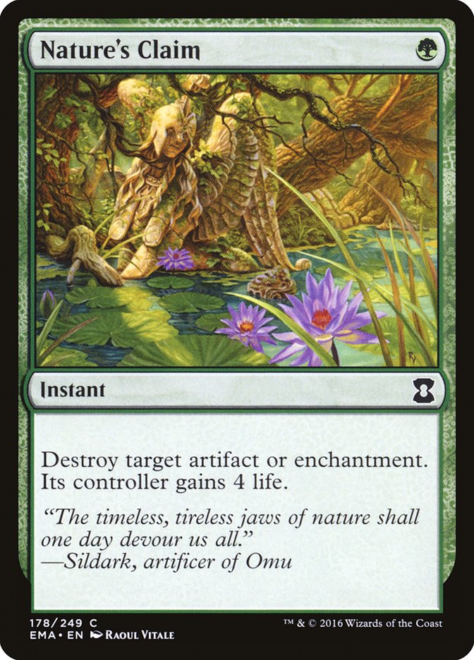 Nature's Claim [Eternal Masters] MTG Single Magic: The Gathering    | Red Claw Gaming