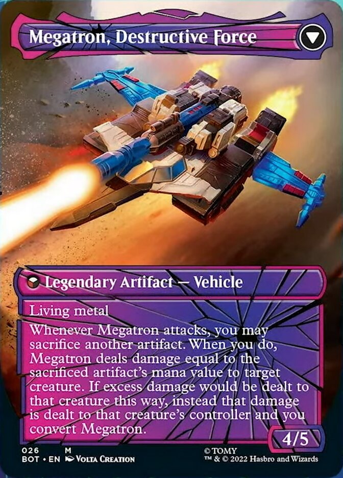 Megatron, Tyrant // Megatron, Destructive Force (Shattered Glass) [Transformers] MTG Single Magic: The Gathering    | Red Claw Gaming