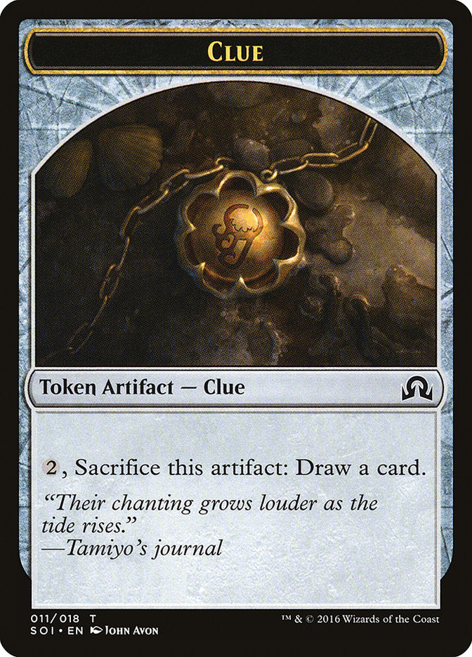Clue Token (011/018) [Shadows over Innistrad Tokens] MTG Single Magic: The Gathering    | Red Claw Gaming