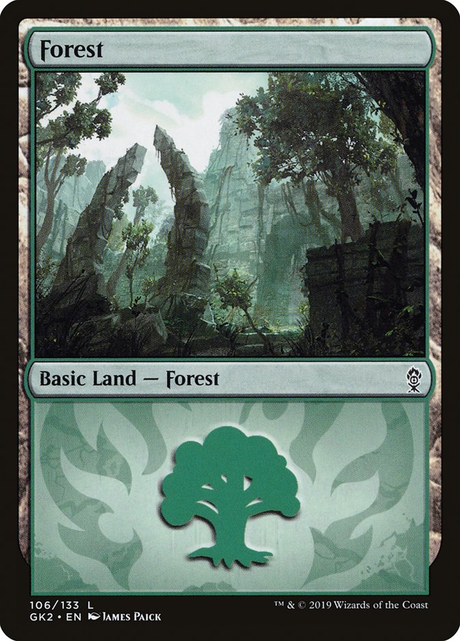 Forest (106) [Ravnica Allegiance Guild Kit] MTG Single Magic: The Gathering    | Red Claw Gaming
