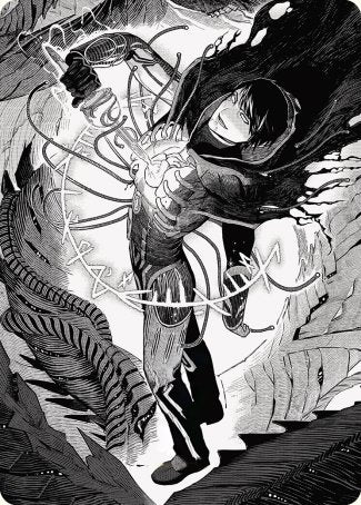 Jace, the Perfected Mind 2 Art Card [Phyrexia: All Will Be One Art Series] MTG Single Magic: The Gathering    | Red Claw Gaming