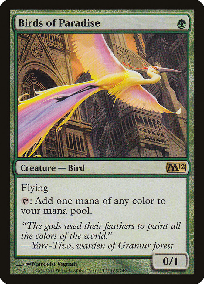 Birds of Paradise [Magic 2012] MTG Single Magic: The Gathering    | Red Claw Gaming