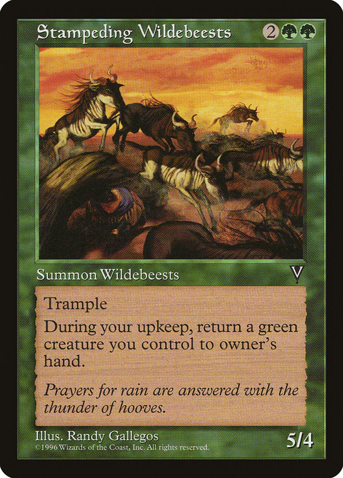 Stampeding Wildebeests [Visions] MTG Single Magic: The Gathering    | Red Claw Gaming