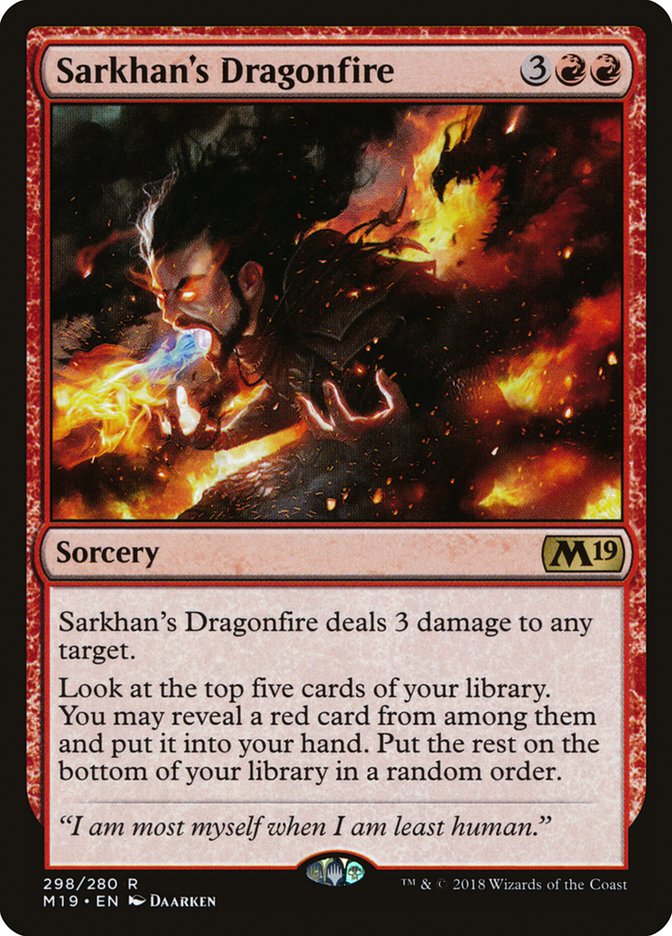 Sarkhan's Dragonfire [Core Set 2019] MTG Single Magic: The Gathering    | Red Claw Gaming