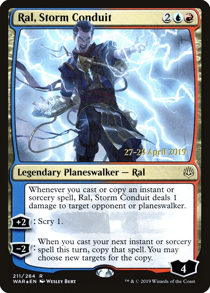 Ral, Storm Conduit [War of the Spark Prerelease Promos] MTG Single Magic: The Gathering    | Red Claw Gaming