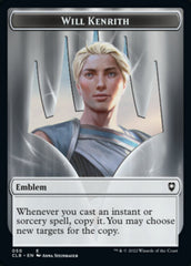Will Kenrith Emblem // Copy Double-Sided Token [Commander Legends: Battle for Baldur's Gate Tokens] MTG Single Magic: The Gathering    | Red Claw Gaming