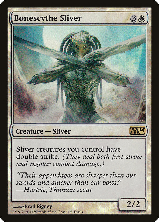Bonescythe Sliver (Duels of the Planeswalkers Promos) [Duels of the Planeswalkers Promos 2013] MTG Single Magic: The Gathering    | Red Claw Gaming