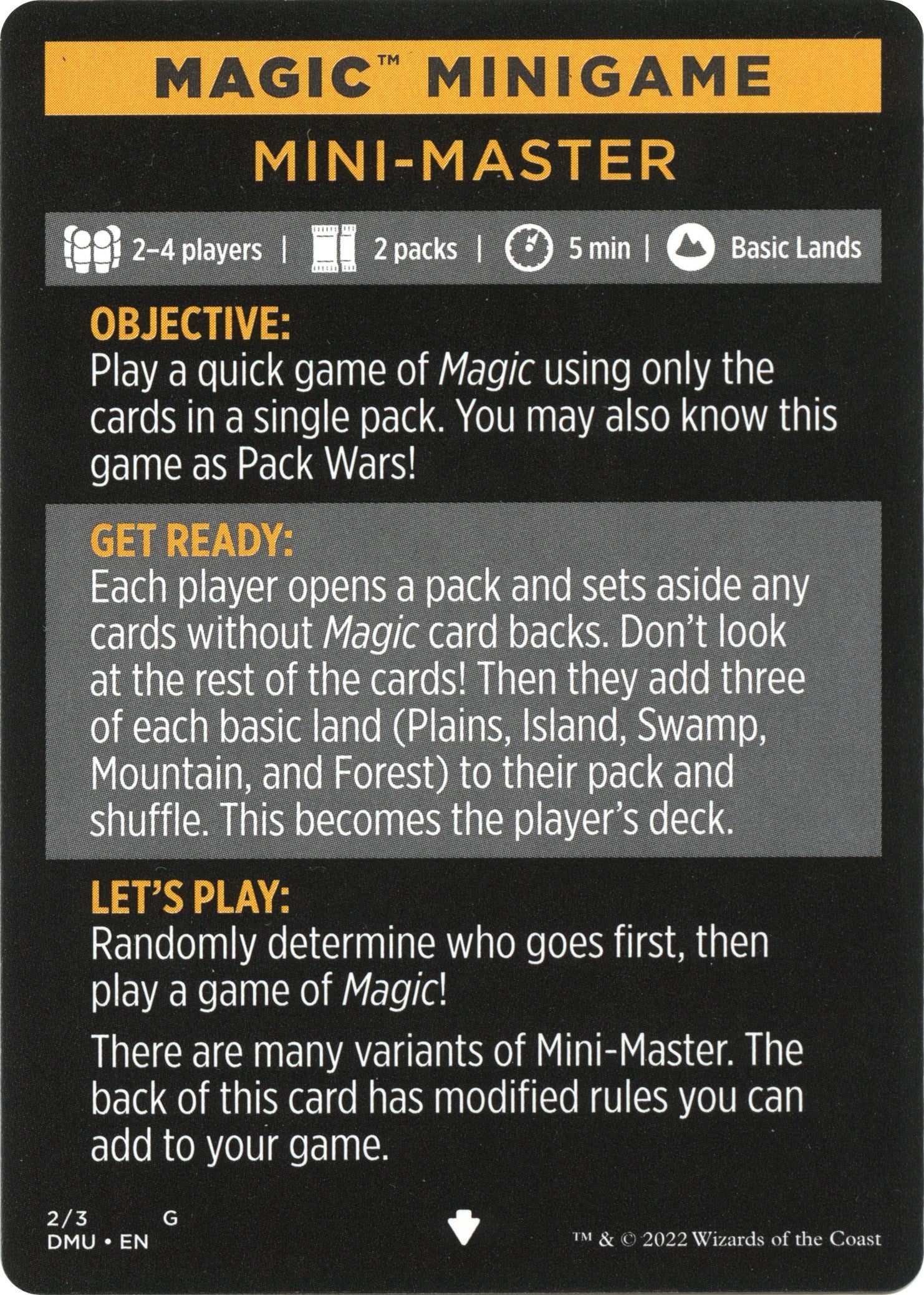 Mini-Master (Magic Minigame) [Dominaria United Minigame] MTG Single Magic: The Gathering    | Red Claw Gaming
