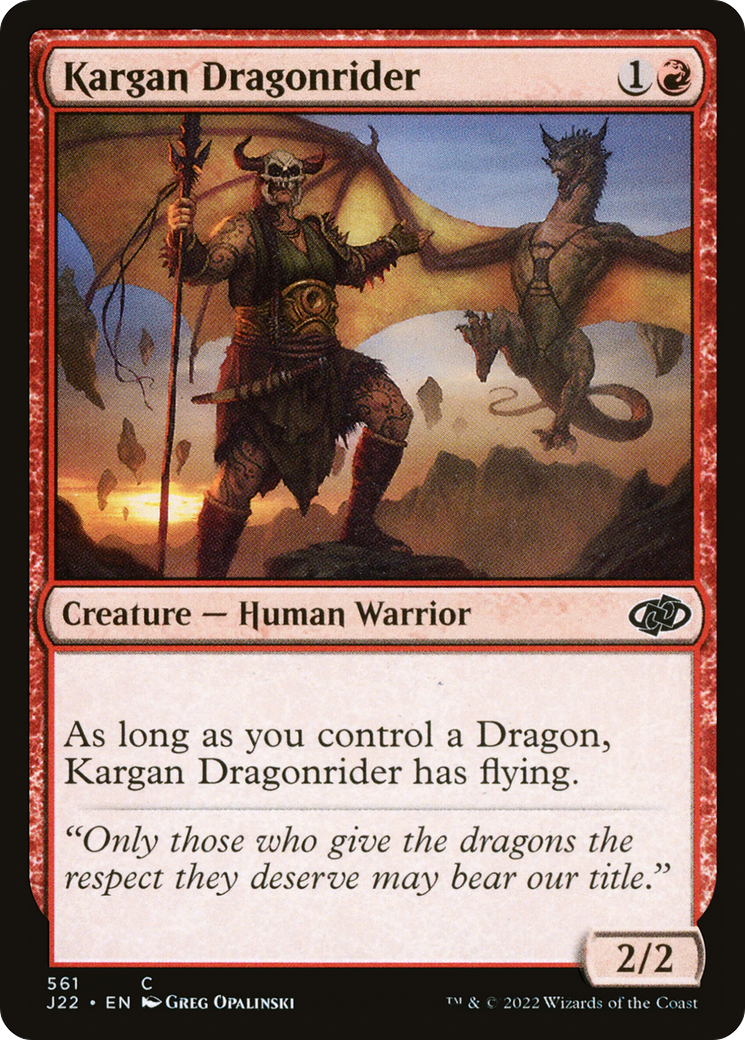 Kargan Dragonrider [Jumpstart 2022] MTG Single Magic: The Gathering    | Red Claw Gaming