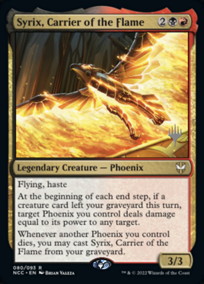 Syrix, Carrier of the Flame (Promo Pack) [Streets of New Capenna Commander Promos] MTG Single Magic: The Gathering    | Red Claw Gaming