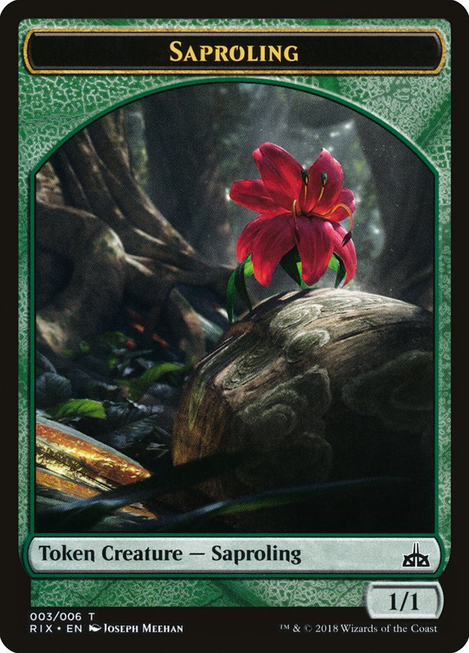 Saproling Token [Rivals of Ixalan Tokens] MTG Single Magic: The Gathering    | Red Claw Gaming