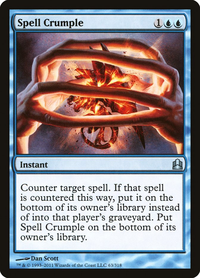 Spell Crumple [Commander 2011] MTG Single Magic: The Gathering    | Red Claw Gaming