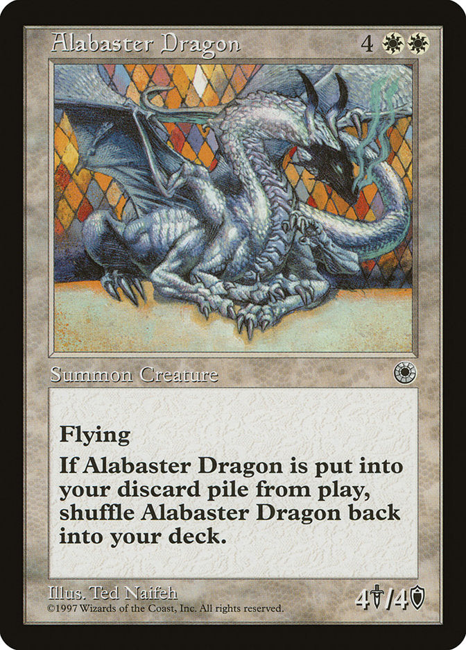 Alabaster Dragon [Portal] MTG Single Magic: The Gathering    | Red Claw Gaming
