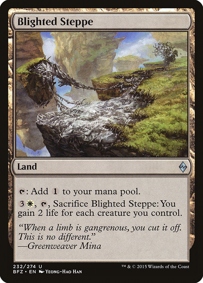 Blighted Steppe [Battle for Zendikar] MTG Single Magic: The Gathering    | Red Claw Gaming