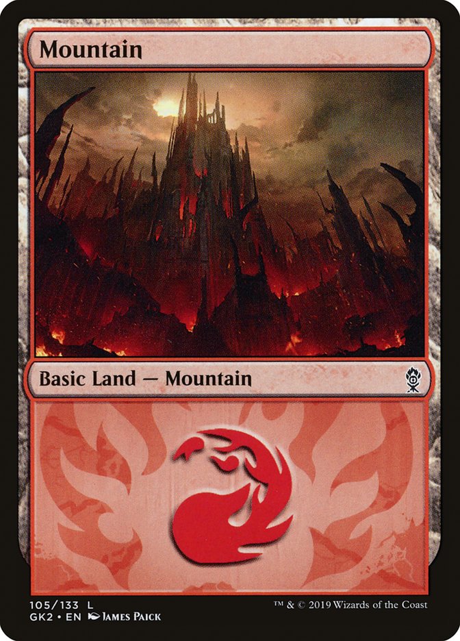 Mountain (105) [Ravnica Allegiance Guild Kit] MTG Single Magic: The Gathering    | Red Claw Gaming