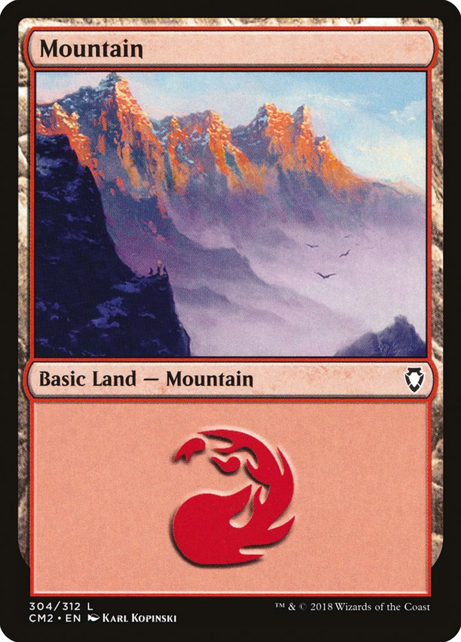 Mountain (304) [Commander Anthology Volume II] MTG Single Magic: The Gathering    | Red Claw Gaming