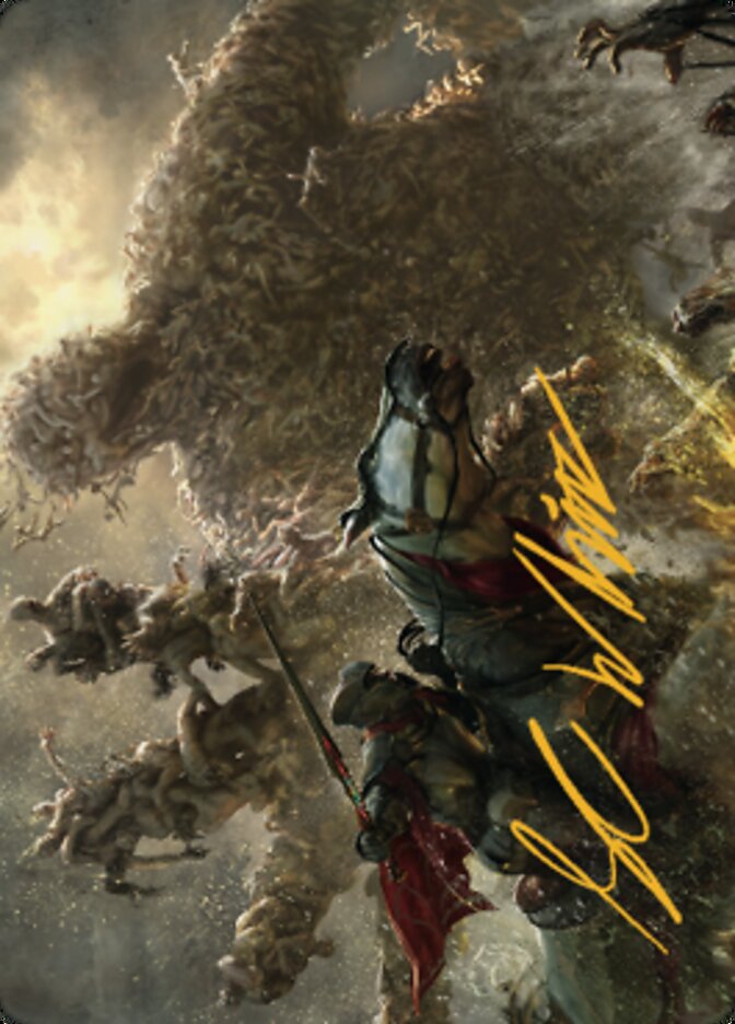 Writhing Necromass Art Card (Gold-Stamped Signature) [Dominaria United Art Series] MTG Single Magic: The Gathering    | Red Claw Gaming