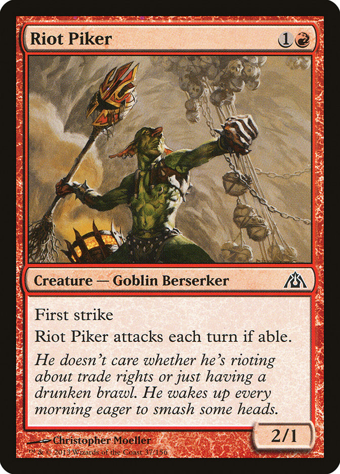 Riot Piker [Dragon's Maze] MTG Single Magic: The Gathering    | Red Claw Gaming