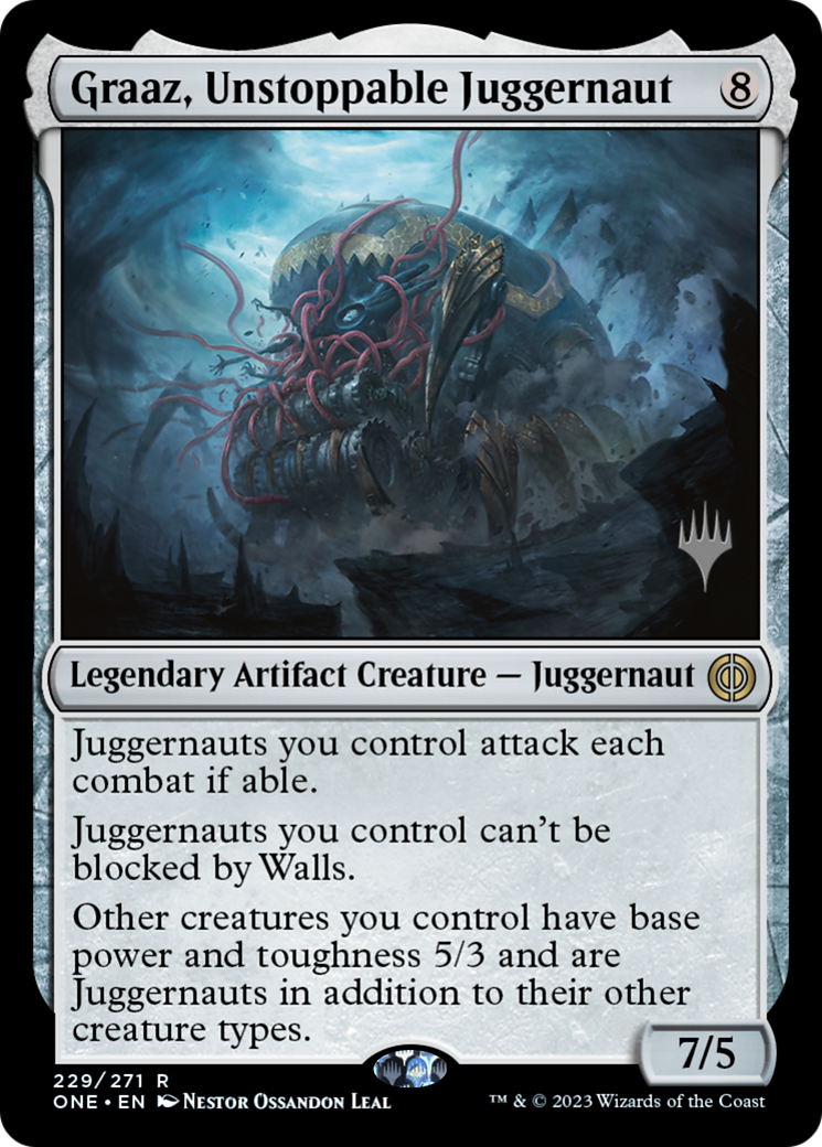 Graaz, Unstoppable Juggernaut (Promo Pack) [Phyrexia: All Will Be One Promos] MTG Single Magic: The Gathering    | Red Claw Gaming