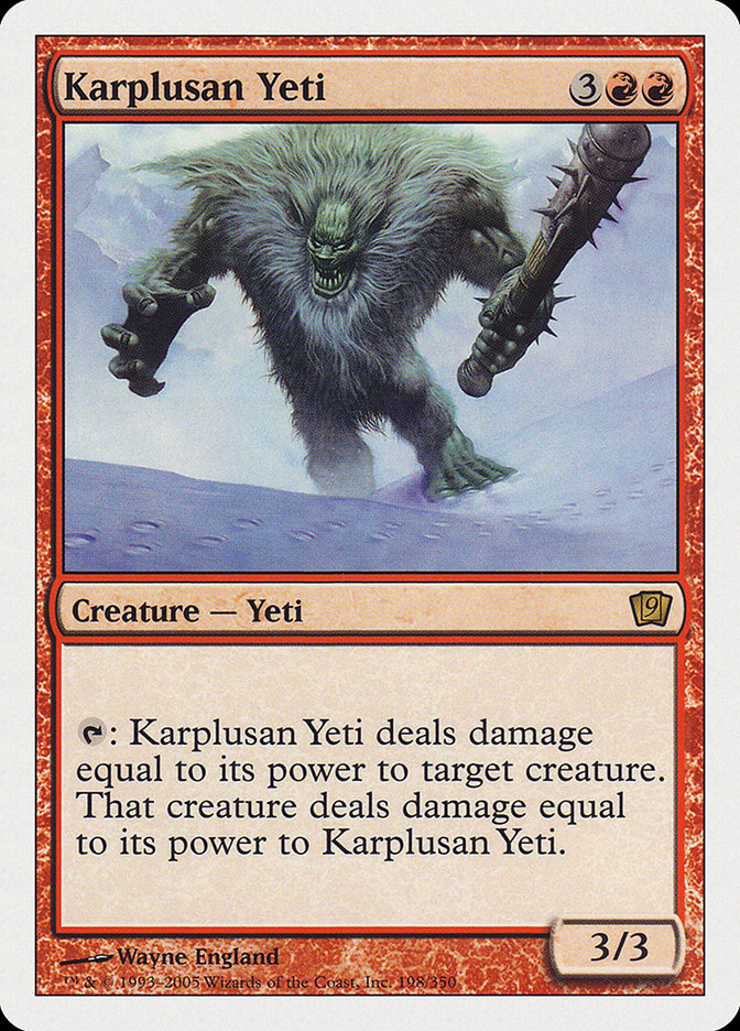 Karplusan Yeti [Ninth Edition] MTG Single Magic: The Gathering    | Red Claw Gaming