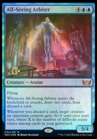 All-Seeing Arbiter [Streets of New Capenna Prerelease Promos] MTG Single Magic: The Gathering    | Red Claw Gaming