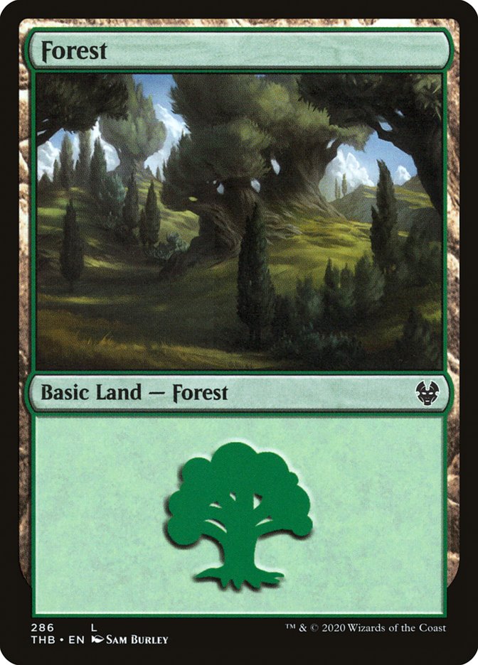 Forest (286) [Theros Beyond Death] MTG Single Magic: The Gathering    | Red Claw Gaming