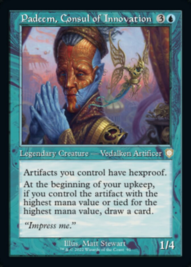 Padeem, Consul of Innovation (Retro) [The Brothers' War Commander] MTG Single Magic: The Gathering    | Red Claw Gaming