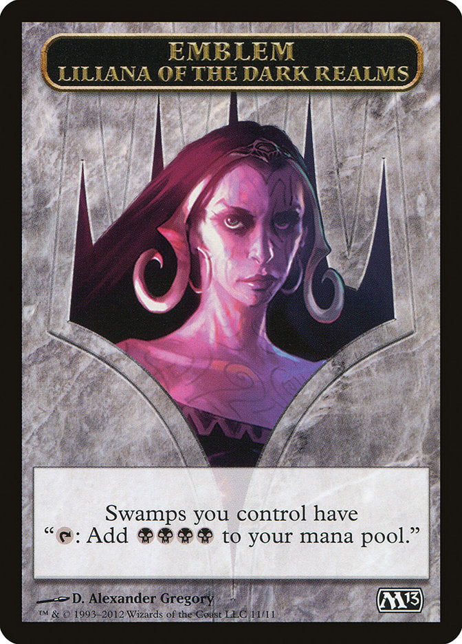 Liliana of the Dark Realms Emblem [Magic 2013 Tokens] MTG Single Magic: The Gathering    | Red Claw Gaming