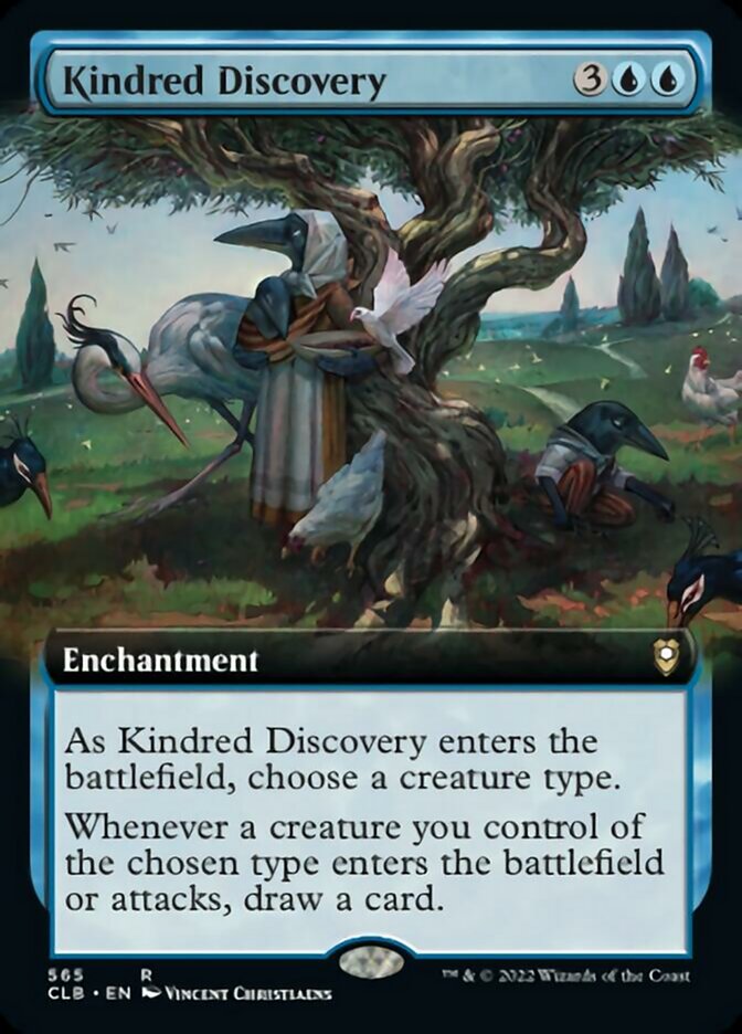 Kindred Discovery (Extended Art) [Commander Legends: Battle for Baldur's Gate] MTG Single Magic: The Gathering    | Red Claw Gaming
